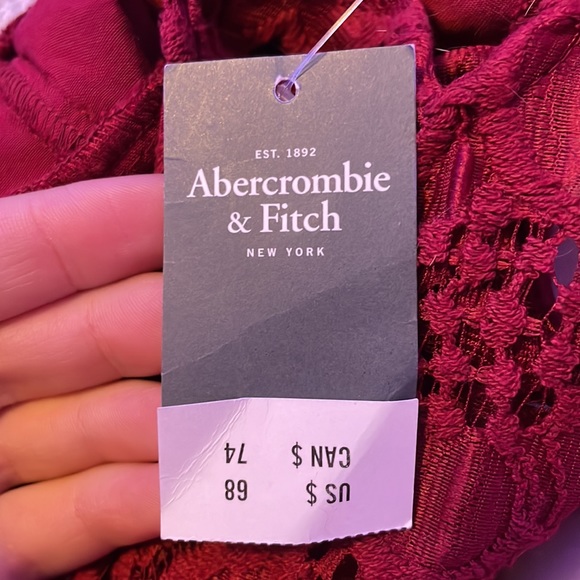 deep wine Abercrombie and Fitch halter neck dress - Picture 8 of 8